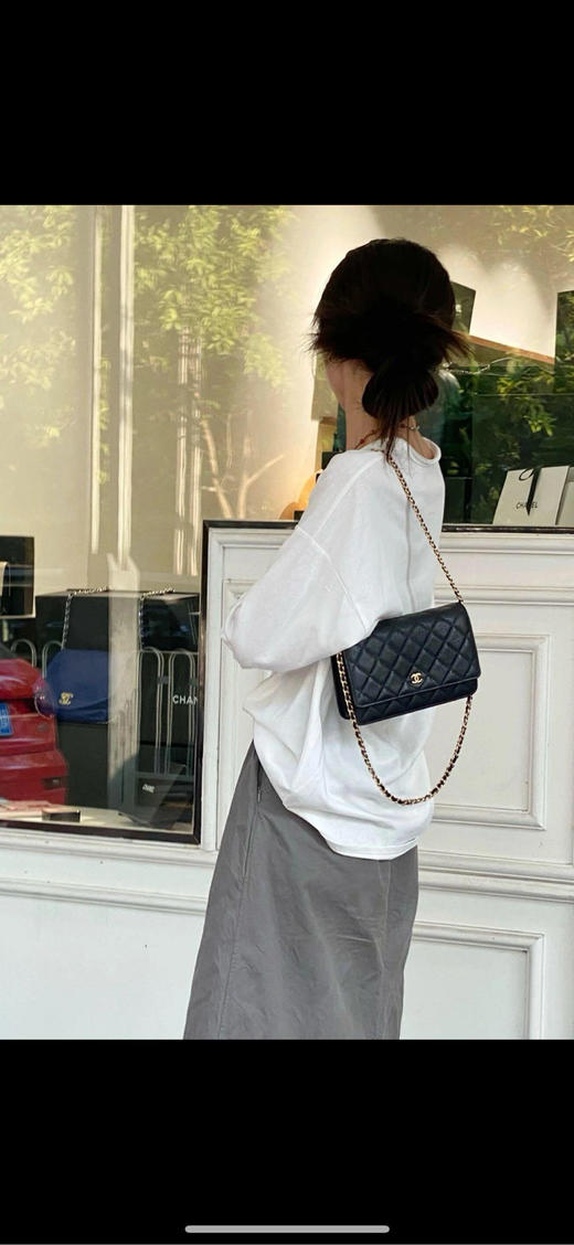 chanel 黑金 荔枝纹牛皮 woc 29开 斜挎包 商品图2