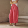 绽放368朵/【多巴胺系列·遛弯裤】高支砂洗薄款亚麻松紧腰九分裤 商品缩略图0
