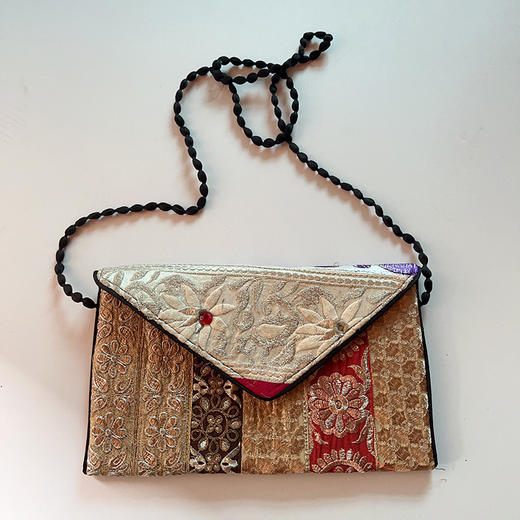 风情满满～信封包女包印度尼泊尔手工老绣片刺绣花民族风手包小包斜挎 商品图4