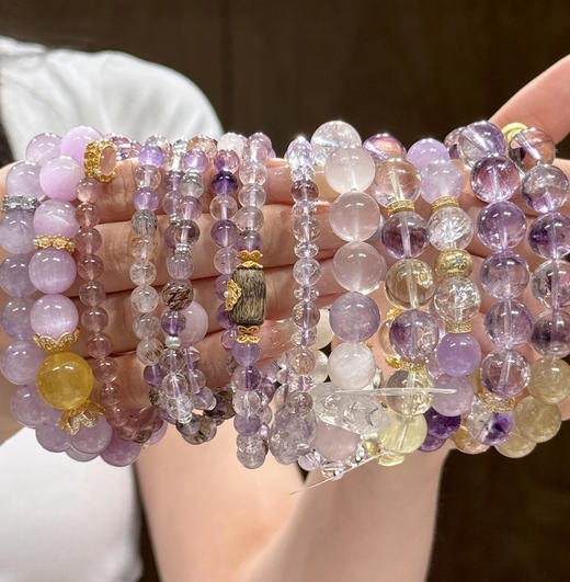 【私藏级原创限定款水晶】labubu同款,一物一证~专属你独一无二的好运,紫超七 绿幽灵 黄水晶 金发晶,招米|旺事业|平安健康|心想事成 商品图2