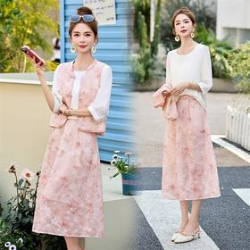 新中式裙2025夏季新款时尚绣花国风上衣配裙子一整套LDB2826