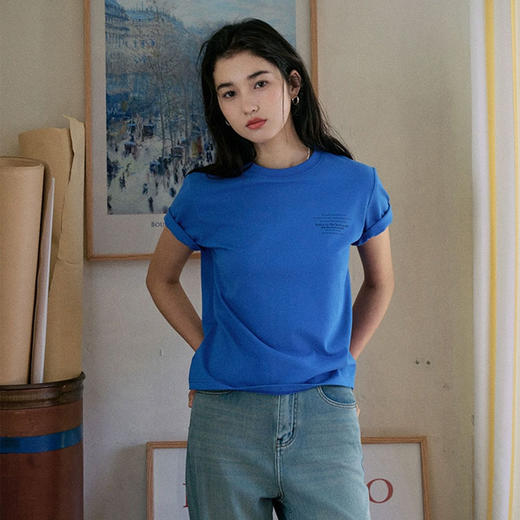 澄鱼生活【海岛蓝T恤】 打造夏日时髦穿搭，显白又gao级 商品图1