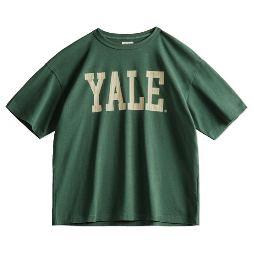 马登女装美式撞色字母印花T恤学院风耶鲁大学纯棉短袖上衣女夏季 商品图4