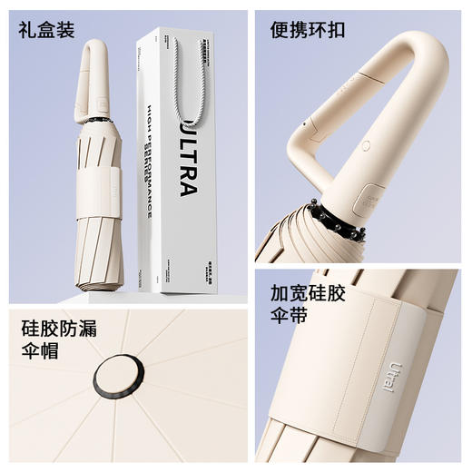 自动环扣雨伞加大防风 加固加厚暴雨专用晴雨两用遮阳伞 商品图4