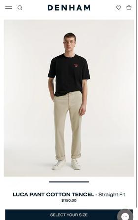 剪D DENH@M 男士薄款高弹双股斜纹休闲裤 XXK198