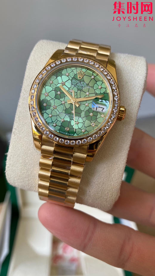 劳力士GS日志31系列 女款日志31mm 全金花朵盘钻圈 女士腕表 2236机 新品劳力士女款蚝式日志型腕表31mm 到货 商品图3
