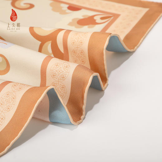 SAINTJOY/上久楷真丝方巾 印花真丝方巾 风动唐彩 FJS24048-1 商品图6