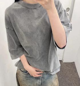 可遇不可求   贸y公司   AC水洗圆领短袖T恤  绝美色系