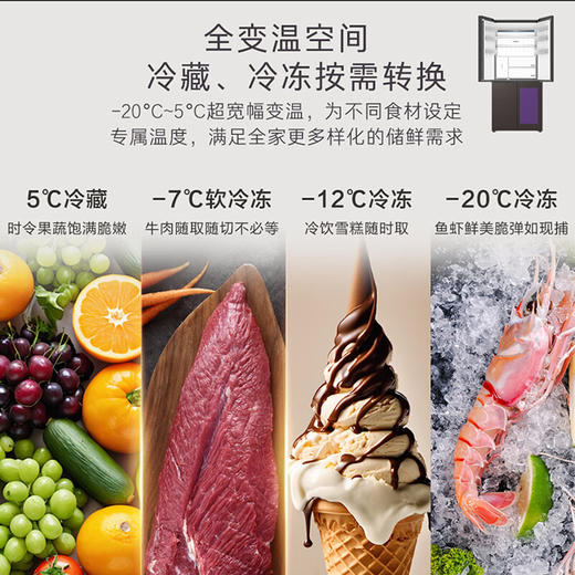 卡萨帝（Casarte）540升冰箱594mm超薄零嵌入式三系统十字对开门一级能效【高分质感系列】 BCD-540WGCTDM7WHU1(棕) 商品图8