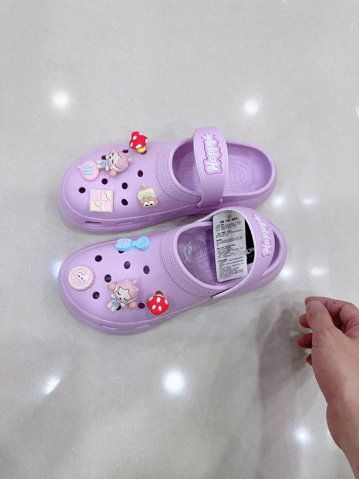 泡芙洞洞鞋   022  香芋34-39 一手3双 商品图1