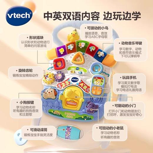 VTech伟易达宝宝学步车婴儿手推车多功能学走路助步车手推乐玩具 商品图1