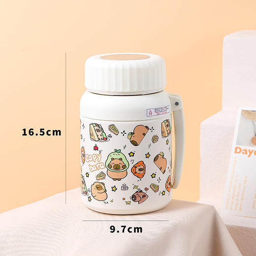 【卡皮巴拉萌宠杯，颜值与实力并存】316不锈钢双饮设计✨长效保温保冷❄夏日冷库冬日暖宝🌞孩子爱不释手的喝水神器！ 商品图13
