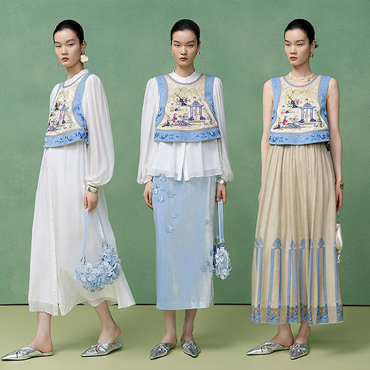 【林栖设计小店】绣花马夹复古国风气质2025早秋新款短上衣女1953099 商品图4