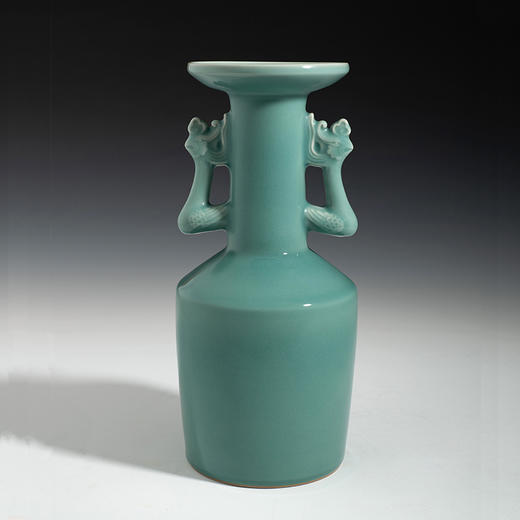 老字号 孙坑窑青釉凤耳瓶非物质文化遗产龙泉青瓷 商品图0