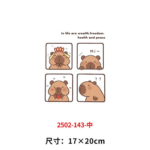 卡通动物卡皮巴拉烫画印花字母贴新款DIY热转印capybara 商品图2