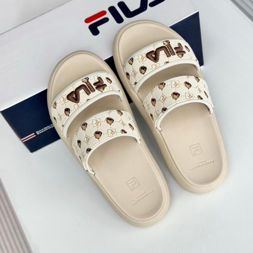 斐*乐拖鞋女2025夏季新款甜甜圈凉拖厚底休闲沙滩女款运动女鞋（赠送4条魔术贴）偏小一码 商品图1