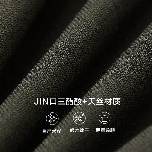 棉仓353802012-三醋酸宽松廓型落肩V领半开襟POLO 商品图2