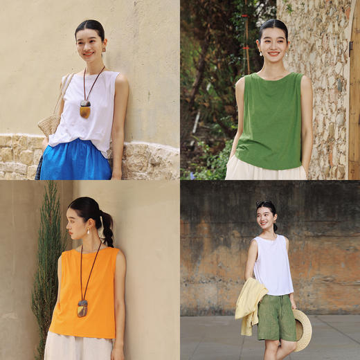 绽放369朵/ 【多巴胺系列·水果小背心】汉麻棉针织小背心吊带夏 商品图0