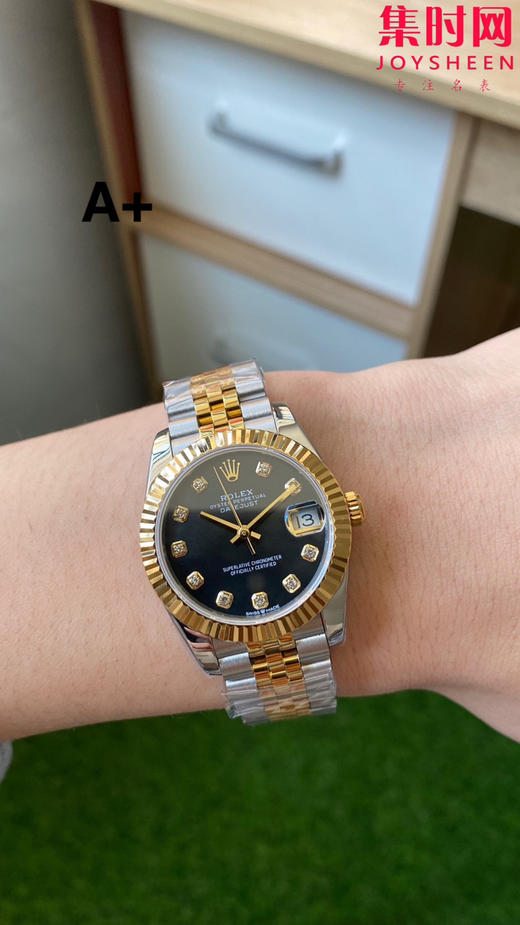 劳力士GS日志31系列 女款日志31mm 间金黑贝母面 女士腕表 2236机 新品劳力士女款蚝式日志型腕表31mm 到货 商品图8