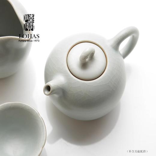 陆宝陶瓷汝窑单壶家用茶壶宋汝窑瓷器天青色汝窑功夫茶具陆宝汝窑圆珠壶天青色 商品图3