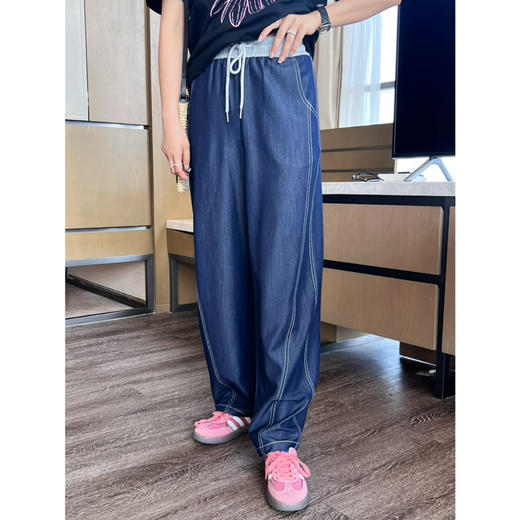 2506516    抽绳休闲天丝牛仔裤 商品图0