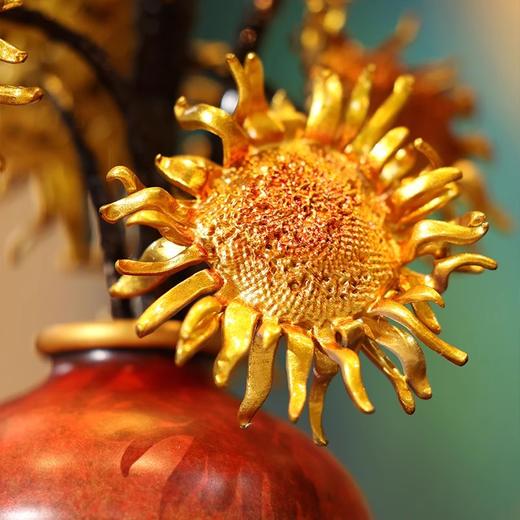 【预售】朱炳仁 丨《燃烧的向日葵》文创版 黄铜摆件 家居玄关装饰电视柜桌面艺术摆件 付款成功后7-15天发出 商品图2