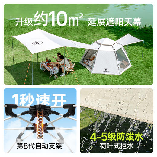 【骆驼】在外天幕帐篷户外折叠便携式六角野营过夜野外露营全套装备 134BA6B616 商品图3