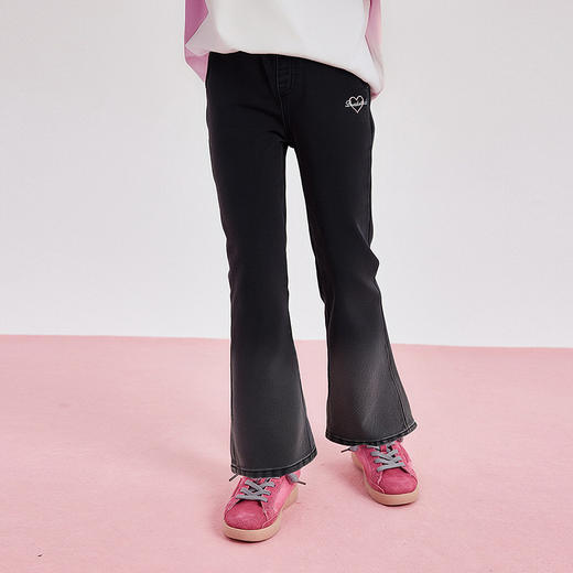 笛莎Deesha 童装女童裤子2025秋新款女童喇叭牛仔裤 商品图4