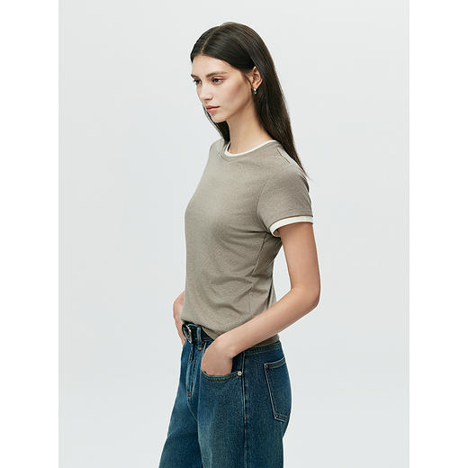 棉仓363601074-初棉假两件雪花T恤 商品图3