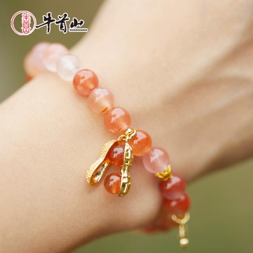 牛首山文创南红冰飘多彩好事发生单圈8mm手串国风送闺蜜朋友礼物 商品图0