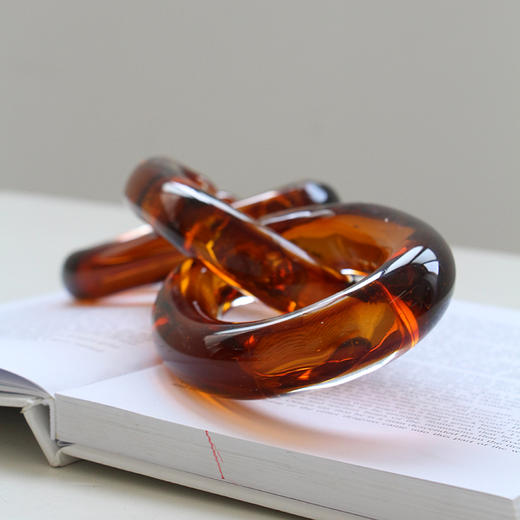 厂家直销现代简约软装书柜创手工彩色链条琉璃麻绳酒店样板间摆件 商品图6