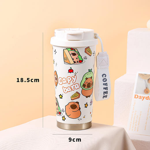 【卡皮巴拉萌宠杯，颜值与实力并存】316不锈钢双饮设计✨长效保温保冷❄夏日冷库冬日暖宝🌞孩子爱不释手的喝水神器！ 商品图8