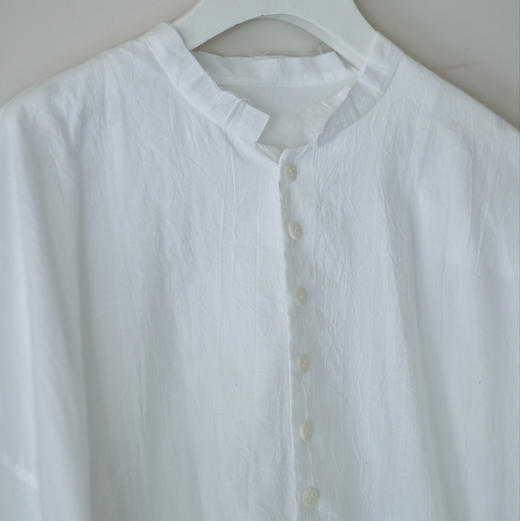 叁棻之衣 全棉褶皱白衬衫 商品图2