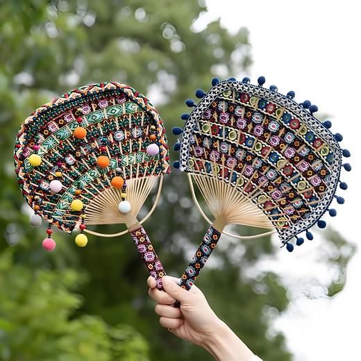 壮锦团扇 商品图0