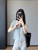 竹节麻小蛮腰V领小飞袖上衣 商品缩略图12