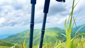 杖一2001~碳纤维材质，仅重95g！超轻量越野杖！助你登高山如履平地