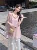 张心子【云织美学】V领宽松显瘦缎面上衣 U2506009 商品缩略图5