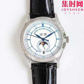 百达翡丽PP 复杂功能计时5205G系列 雕花男士腕表