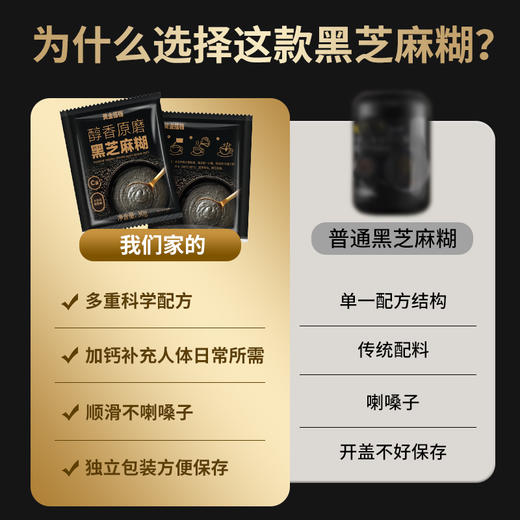 【超值3袋装】黄金搭档 醇香黑芝麻糊/高钙木糖醇燕麦片/牛奶高钙燕麦片 高钙营养 独立包装 商品图13