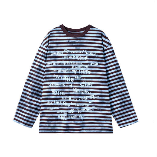 BJHG不计后果做旧条纹长袖t恤男款秋季2025新款美式复古高级感T恤 商品图3