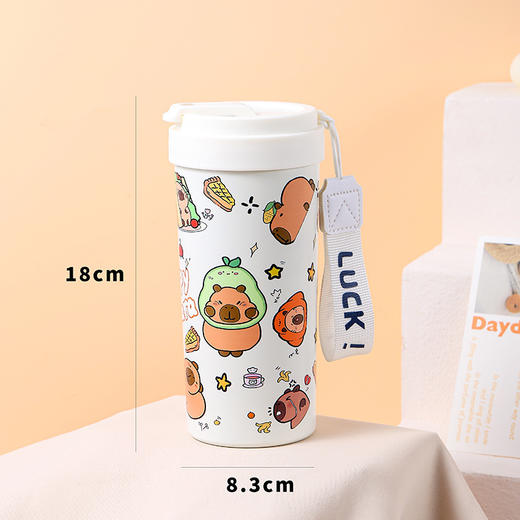 【卡皮巴拉萌宠杯，颜值与实力并存】316不锈钢双饮设计✨长效保温保冷❄夏日冷库冬日暖宝🌞孩子爱不释手的喝水神器！ 商品图9