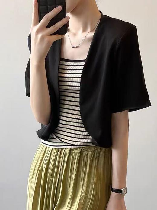 7.7清货，能接受不退拍（套装）330条纹吊带➕黑色外搭两件套-喜出 商品图3