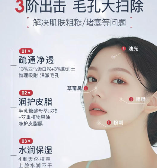 韩国 GIK亚马逊白泥深层清洁泥膜-300g 商品图2