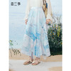 两三事沁凉海滩2025夏新款温柔风蕾丝拼接印花高腰半身裙飘逸长裙 商品缩略图0