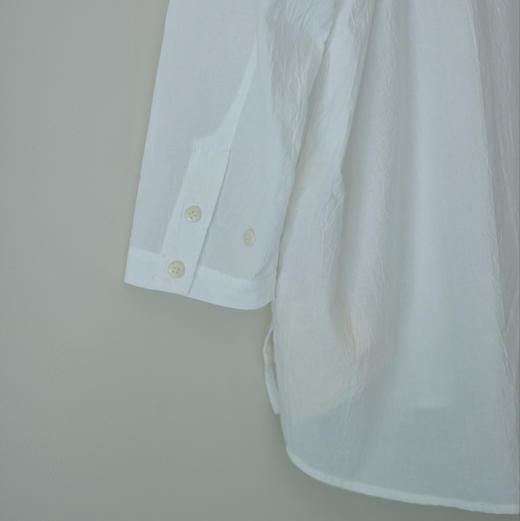 叁棻之衣 全棉褶皱白衬衫 商品图5