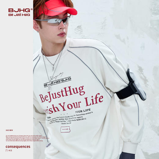 BJHG不计后果美式休闲长袖t恤男秋季2025新款爆款暖皮恒温卫衣女 商品图1