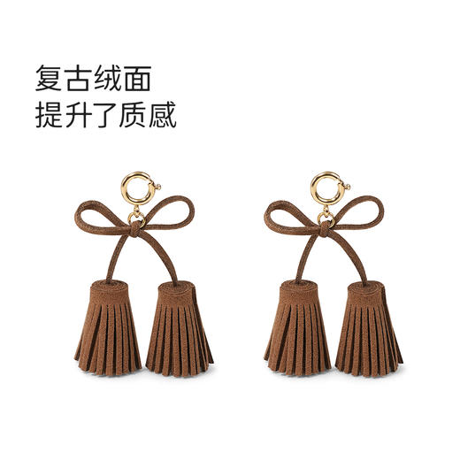 7or9配饰流苏蝴蝶结饰扣棕色 商品图3