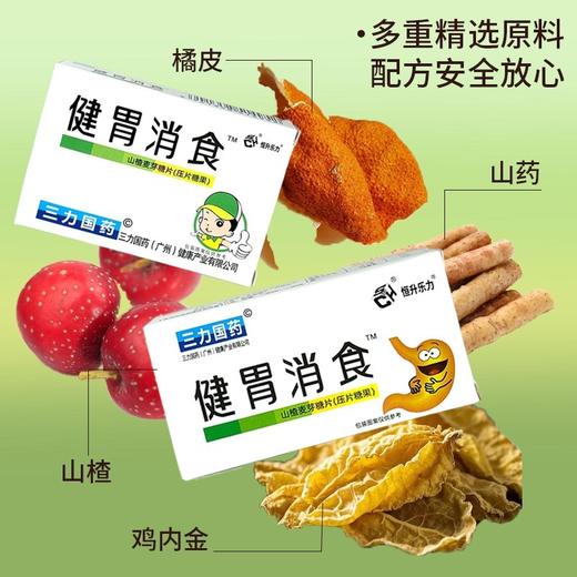 SC食品 三力国药 健胃消食 山楂麦芽糖片（压片糖果）儿童  有效期20271101 商品图2