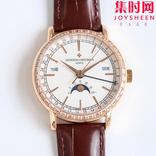 【周月轮回，分秒轮转】VC 江诗丹顿 Traditionnelle KM传袭系列全日历腕表4010T 男士腕表 商品图1