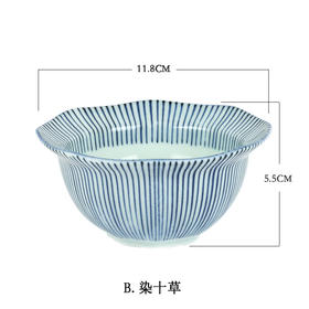 日本美浓烧进口八角醋碟酱料碟小钵碗日式手绘异型甜品碗零食点心碗深碟八角酱料小钵12*5.5cm青瓷味碟9*4cm